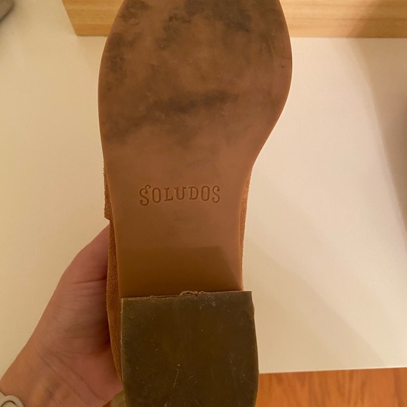 Soludos Venetian Bootie in Tan Suede - Picture 4 of 7
